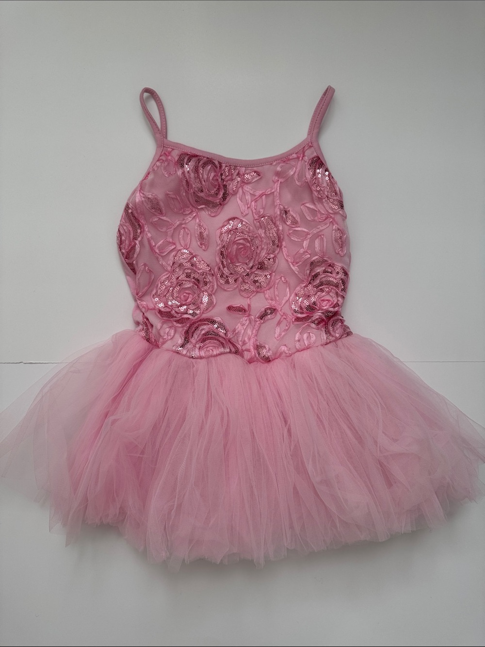 Popatu Pink Sequin Rose Tutu Costume